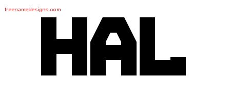 Hal Titling Name Tattoo Designs