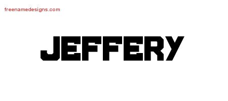 Jeffery Titling Name Tattoo Designs