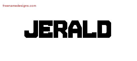 Jerald Titling Name Tattoo Designs