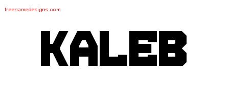 Kaleb Titling Name Tattoo Designs