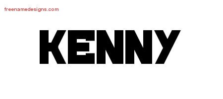 Kenny Titling Name Tattoo Designs