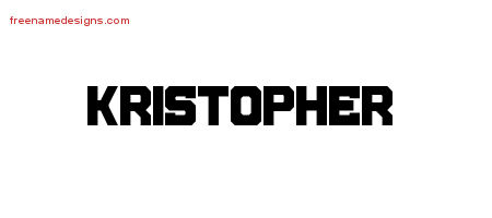 Kristopher Titling Name Tattoo Designs