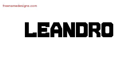 Leandro Titling Name Tattoo Designs