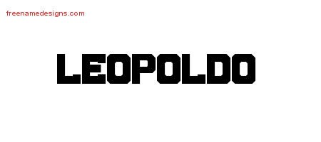 Leopoldo Titling Name Tattoo Designs