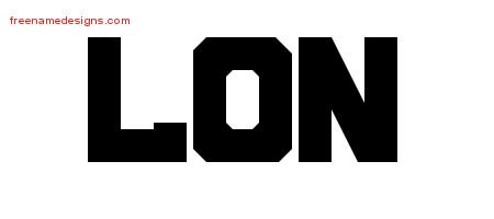 Lon Titling Name Tattoo Designs