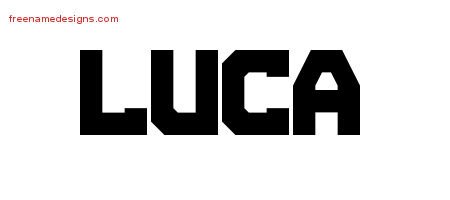 Luca Titling Name Tattoo Designs