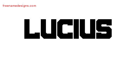 Lucius Titling Name Tattoo Designs