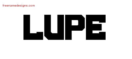 Lupe Titling Name Tattoo Designs
