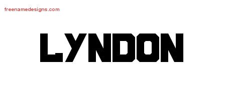 Lyndon Titling Name Tattoo Designs