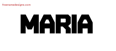 Maria Titling Name Tattoo Designs