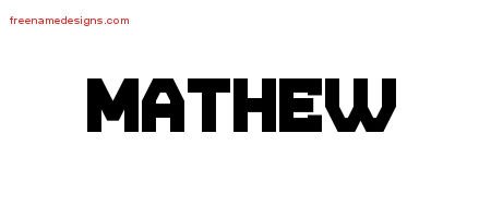 Mathew Titling Name Tattoo Designs