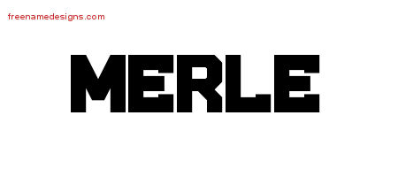 Merle Titling Name Tattoo Designs