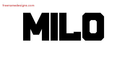 Milo Titling Name Tattoo Designs