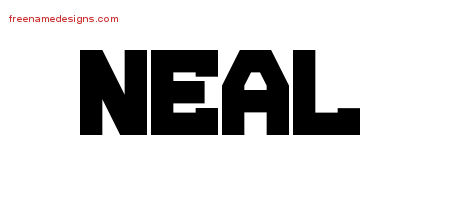 Neal Titling Name Tattoo Designs