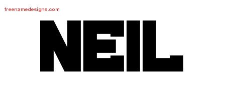 Neil Titling Name Tattoo Designs