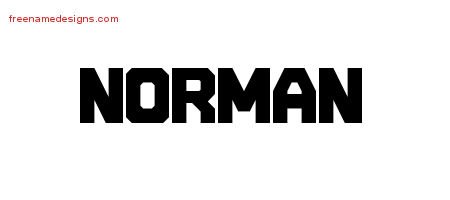 Norman Titling Name Tattoo Designs