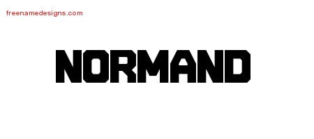 Normand Titling Name Tattoo Designs