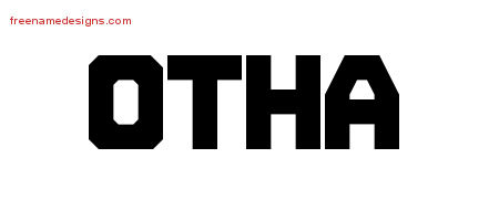 Otha Titling Name Tattoo Designs