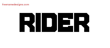 Rider Titling Name Tattoo Designs