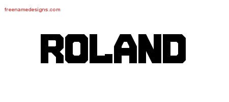 Roland Titling Name Tattoo Designs