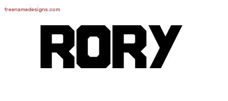 Rory Titling Name Tattoo Designs