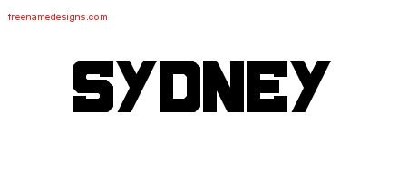 Sydney Titling Name Tattoo Designs