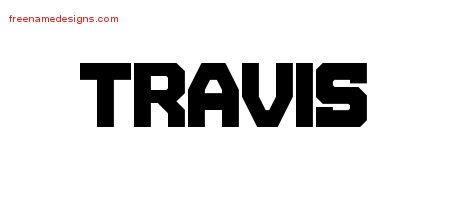 Travis Titling Name Tattoo Designs