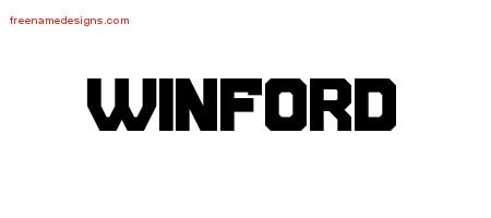 Winford Titling Name Tattoo Designs