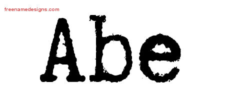 Abe Typewriter Name Tattoo Designs