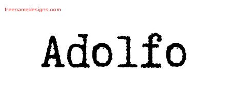 Adolfo Typewriter Name Tattoo Designs