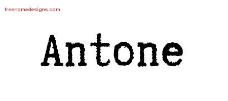 Antone Typewriter Name Tattoo Designs