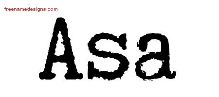 Asa Typewriter Name Tattoo Designs
