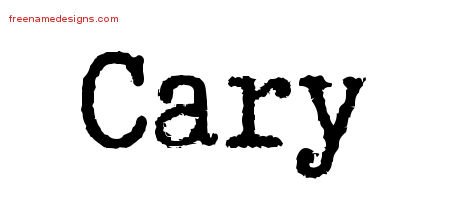 Cary Typewriter Name Tattoo Designs