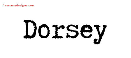Dorsey Typewriter Name Tattoo Designs