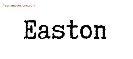 Easton Typewriter Name Tattoo Designs