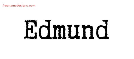 Edmund Typewriter Name Tattoo Designs