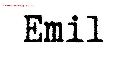 Emil Typewriter Name Tattoo Designs