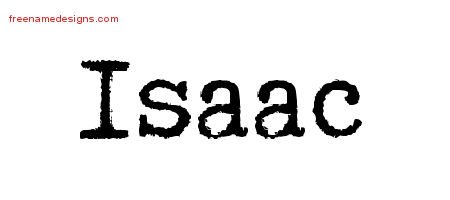 Isaac Typewriter Name Tattoo Designs