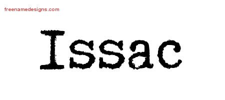 Issac Typewriter Name Tattoo Designs