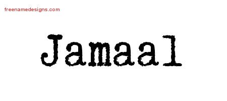 Jamaal Typewriter Name Tattoo Designs
