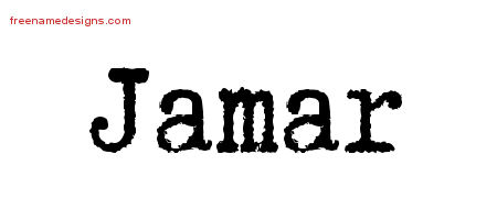 Jamar Typewriter Name Tattoo Designs