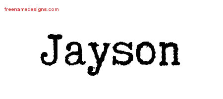 Jayson Typewriter Name Tattoo Designs