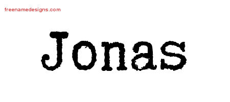Jonas Typewriter Name Tattoo Designs