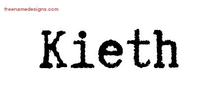 Kieth Typewriter Name Tattoo Designs