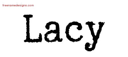 Lacy Typewriter Name Tattoo Designs