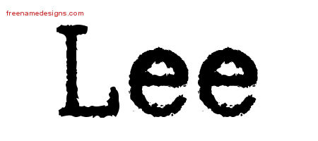 Lee Typewriter Name Tattoo Designs