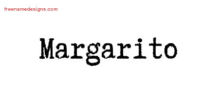 Margarito Typewriter Name Tattoo Designs
