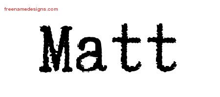 Matt Typewriter Name Tattoo Designs