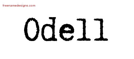 Odell Typewriter Name Tattoo Designs