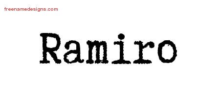 Ramiro Typewriter Name Tattoo Designs